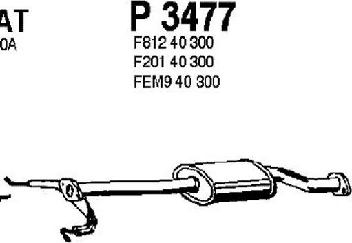 Fenno P3477 - Средний глушитель выхлопных газов autospares.lv