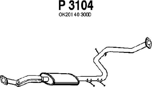 Fenno P3104 - Средний глушитель выхлопных газов autospares.lv