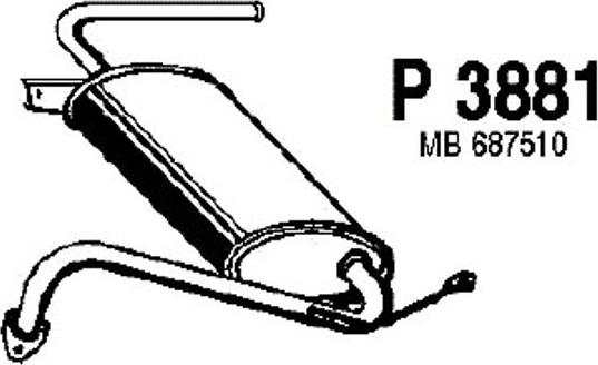 Fenno P3881 - Глушитель выхлопных газов, конечный autospares.lv