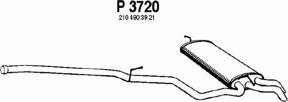 Fenno P3720 - Глушитель выхлопных газов, конечный autospares.lv