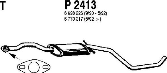 Fenno P2413 - Средний глушитель выхлопных газов autospares.lv