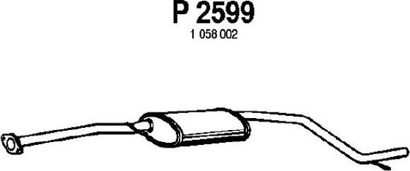 Fenno P2599 - Средний глушитель выхлопных газов autospares.lv