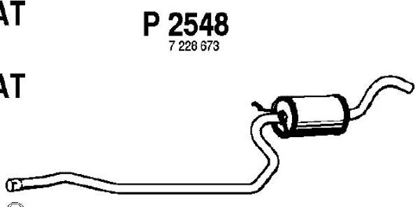 Fenno P2548 - Средний глушитель выхлопных газов autospares.lv