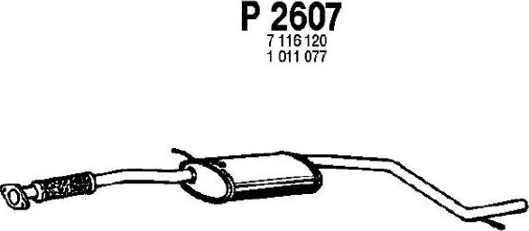Fenno P2607 - Средний глушитель выхлопных газов autospares.lv