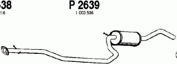Fenno P2639 - Средний глушитель выхлопных газов autospares.lv