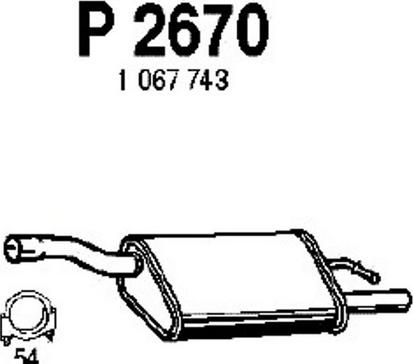Fenno P2670 - Глушитель выхлопных газов, конечный autospares.lv