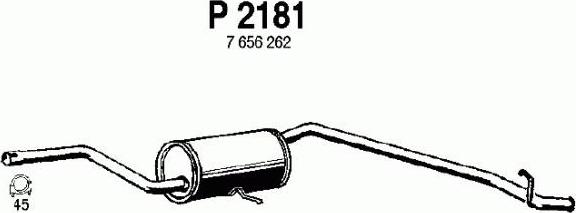 Fenno P2181 - Глушитель выхлопных газов, конечный autospares.lv