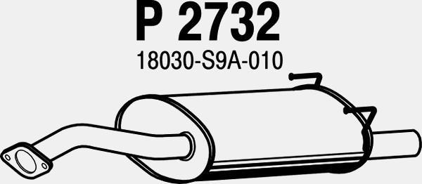 Fenno P2732 - Глушитель выхлопных газов, конечный autospares.lv