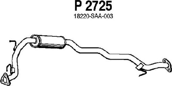Fenno P2725 - Средний глушитель выхлопных газов autospares.lv