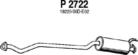 Fenno P2722 - Средний глушитель выхлопных газов autospares.lv