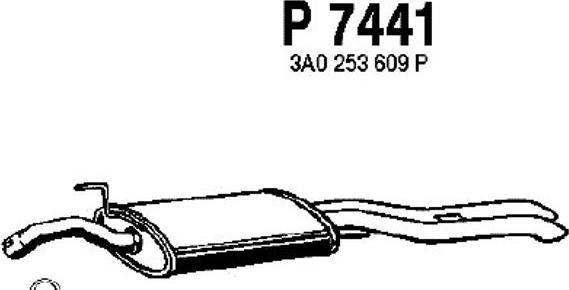 Fenno P7441 - Глушитель выхлопных газов, конечный autospares.lv