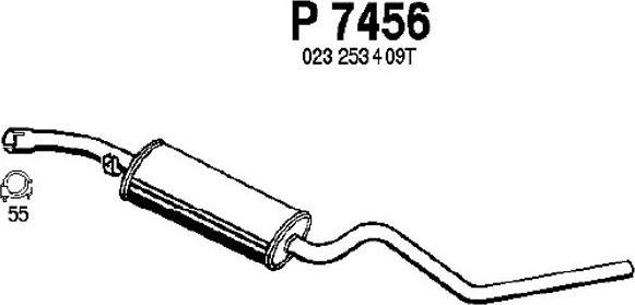 Fenno P7456 - Средний глушитель выхлопных газов autospares.lv