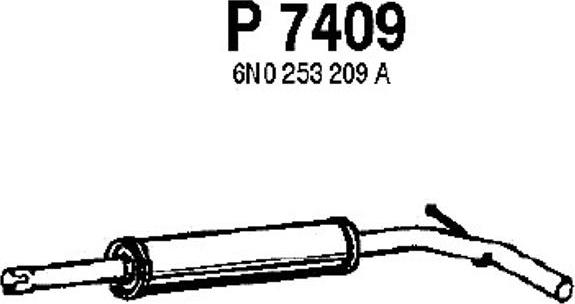 Fenno P7409 - Средний глушитель выхлопных газов autospares.lv