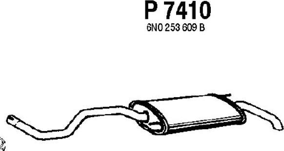 Fenno P7410 - Глушитель выхлопных газов, конечный autospares.lv