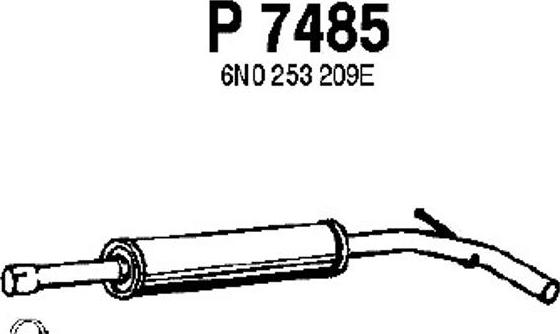 Fenno P7485 - Средний глушитель выхлопных газов autospares.lv