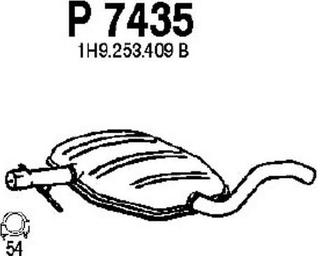 Fenno P7435 - Средний глушитель выхлопных газов autospares.lv