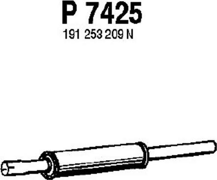 Fenno P7425 - Средний глушитель выхлопных газов autospares.lv
