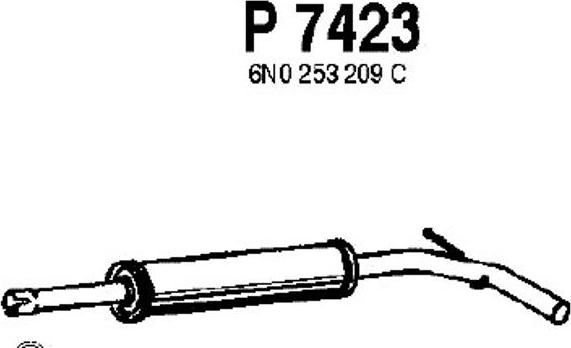 Fenno P7423 - Средний глушитель выхлопных газов autospares.lv