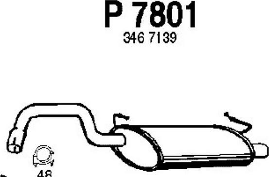 Fenno P7801 - Глушитель выхлопных газов, конечный autospares.lv
