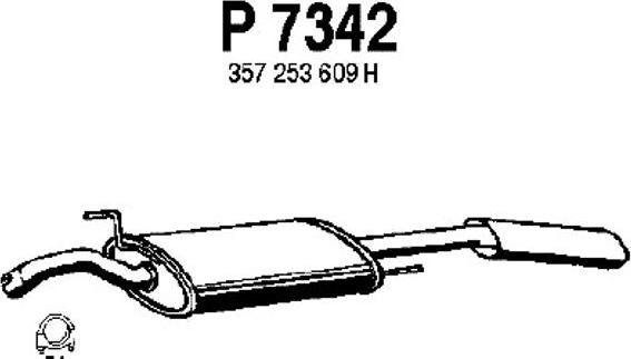 Fenno P7342 - Глушитель выхлопных газов, конечный autospares.lv