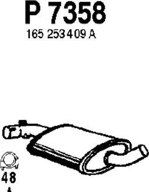 Fenno P7358 - Средний глушитель выхлопных газов autospares.lv