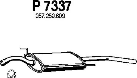 Fenno P7337 - Глушитель выхлопных газов, конечный autospares.lv