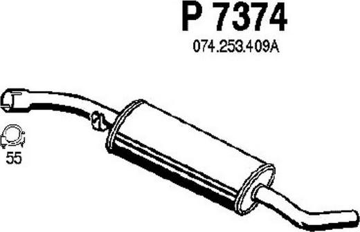 Fenno P7374 - Средний глушитель выхлопных газов autospares.lv