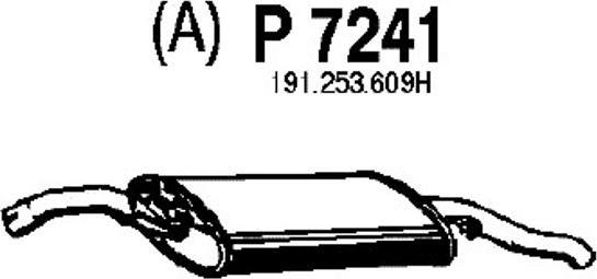 Fenno P7241 - Глушитель выхлопных газов, конечный autospares.lv