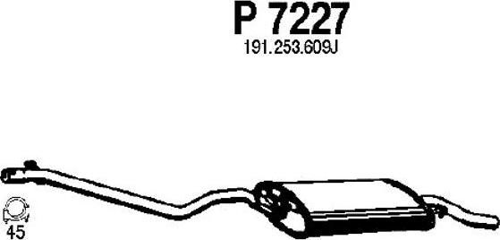 Fenno P7227 - Глушитель выхлопных газов, конечный autospares.lv