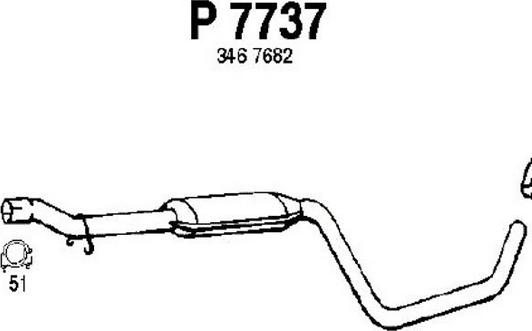 Fenno P7737 - Средний глушитель выхлопных газов autospares.lv