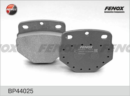 Fenox BP44025 - Тормозные колодки, дисковые, комплект autospares.lv