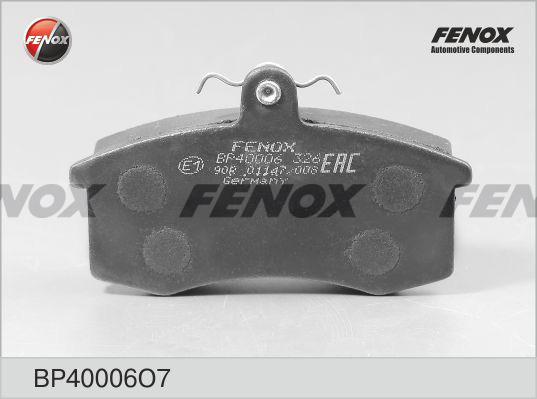 Fenox BP40006O7 - Тормозные колодки, дисковые, комплект autospares.lv