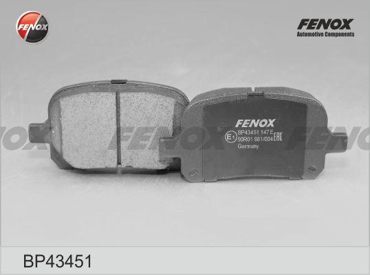 Fenox BP43451 - Тормозные колодки, дисковые, комплект autospares.lv