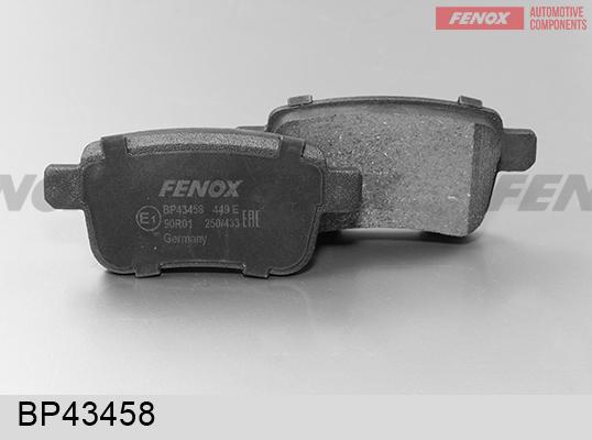 Fenox BP43458 - Тормозные колодки, дисковые, комплект autospares.lv