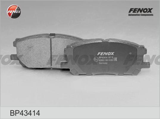 Fenox BP43414 - Тормозные колодки, дисковые, комплект autospares.lv