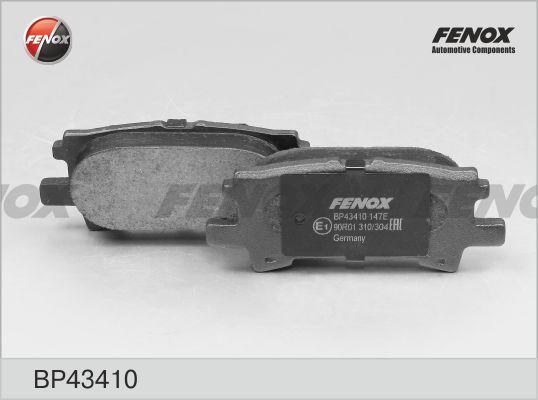 Fenox BP43410 - Тормозные колодки, дисковые, комплект autospares.lv