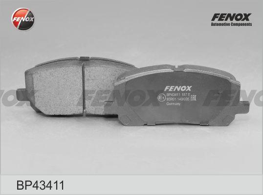 Fenox BP43411 - Тормозные колодки, дисковые, комплект autospares.lv