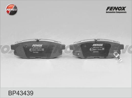 Fenox BP43439 - Тормозные колодки, дисковые, комплект autospares.lv