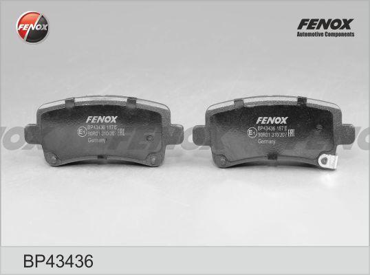 Fenox BP43436 - Тормозные колодки, дисковые, комплект autospares.lv