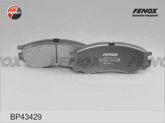 Fenox BP43429 - Тормозные колодки, дисковые, комплект autospares.lv