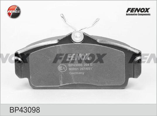 Fenox BP43098 - Тормозные колодки, дисковые, комплект autospares.lv