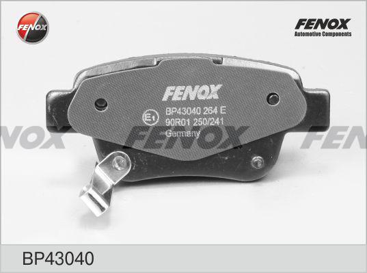 Fenox BP43040 - Тормозные колодки, дисковые, комплект autospares.lv