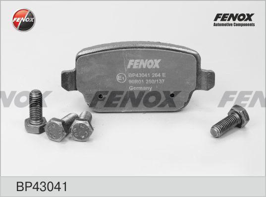Fenox BP43041 - Тормозные колодки, дисковые, комплект autospares.lv