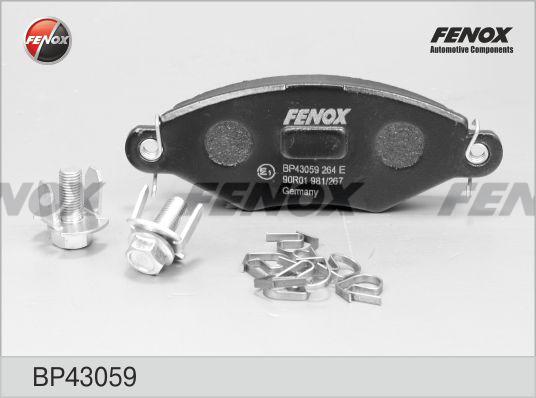 Fenox BP43059 - Тормозные колодки, дисковые, комплект autospares.lv