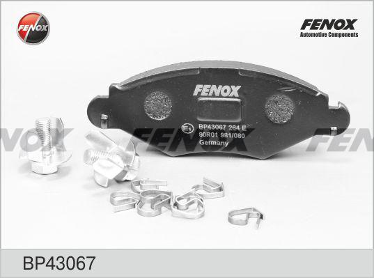 Fenox BP43067 - Тормозные колодки, дисковые, комплект autospares.lv