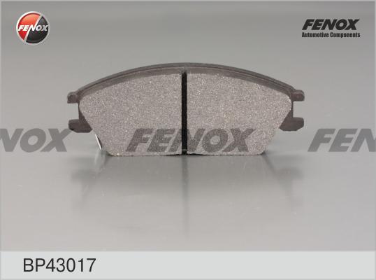 Fenox BP43017 - Тормозные колодки, дисковые, комплект autospares.lv