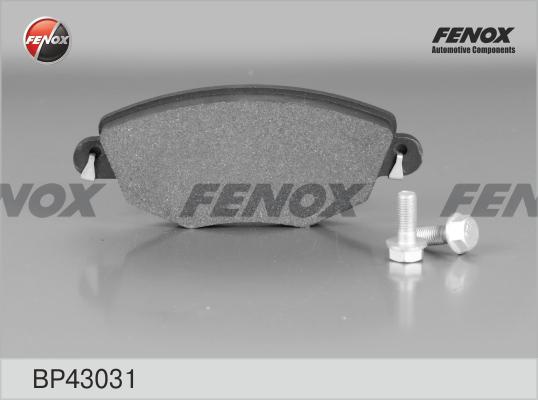 Fenox BP43031 - Тормозные колодки, дисковые, комплект autospares.lv