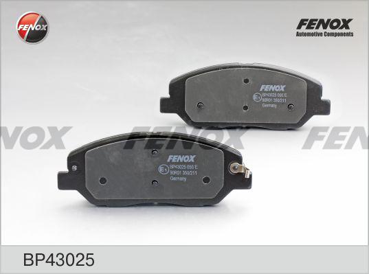 Fenox BP43025 - Тормозные колодки, дисковые, комплект autospares.lv