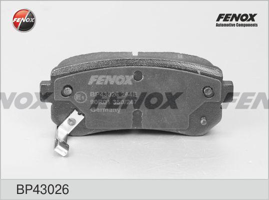 Fenox BP43026 - Тормозные колодки, дисковые, комплект autospares.lv