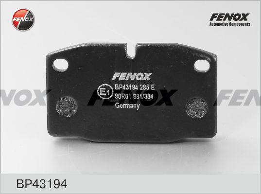 Fenox BP43194 - Тормозные колодки, дисковые, комплект autospares.lv